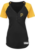 Pittsburgh Pirates Womens Majestic League Diva Fashion Baseball - Black
