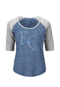 Majestic Kansas City Royals Womens Athletic Greatness Blue Scoop T-Shirt
