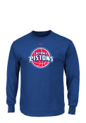 Majestic Detroit Pistons Blue Logo Tee