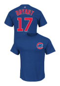 Kris Bryant Chicago Cubs Blue Name and Number Player Tee
