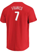Maikel Franco Philadelphia Phillies Red Name and Number Player Tee