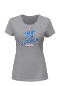 Majestic Texas Rangers Womens Locker Room Grey T-Shirt