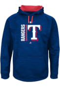 Texas Rangers Majestic On-Field Team Icon Streak Fleece Hooded Sweatshirt - Blue