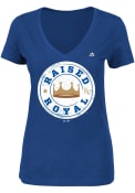 Majestic Kansas City Royals Womens Blue Raised Royal V-Neck