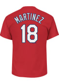 Carlos Martinez St Louis Cardinals Red Name and Number Player Tee