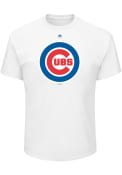 Majestic Chicago Cubs White Oversized Cap Logo Tee