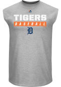Detroit Tigers Majestic Proven Pastime Tank Top - Grey