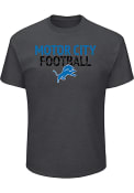 Majestic Detroit Lions Charcoal Safety Blitz Tee