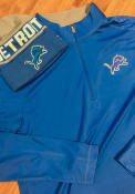 Detroit Lions Majestic Ultra-Streak 1/4 Zip Pullover - Light Blue