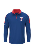 Majestic Texas Mens Blue 1/4 Zip Pullover