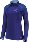 Kansas City Royals Womens Majestic Extremely Clear 1/4 Zip - Blue