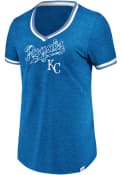 Majestic Kansas City Royals Womens Blue Driven By Results V-Neck