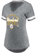Pittsburgh Steelers Womens Grey Game Tradition T-Shirt