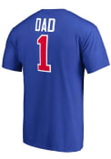 Majestic Detroit Pistons Blue Number 1 Dad Tee