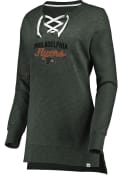 Philadelphia Flyers Womens Majestic Hyper Lace Tunic Crew Sweatshirt - Charcoal