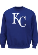Kansas City Royals Majestic Tek Patch Crew Sweatshirt - Blue