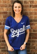 Kansas City Royals Womens Nike Dry V T-Shirt - Blue
