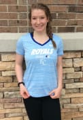 Kansas City Royals Womens Nike Velocity V T-Shirt - Light Blue