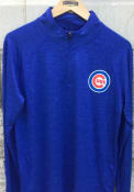 Chicago Cubs Majestic Contenders Welcome 1/4 Zip Pullover - Blue