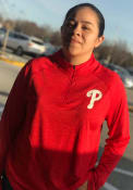 Philadelphia Phillies Majestic Contenders Welcome 1/4 Zip Pullover - Red