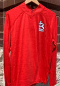 St Louis Cardinals Majestic Contenders Welcome 1/4 Zip Pullover - Red