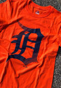 Detroit Tigers Majestic Slash and Dash T Shirt - Orange