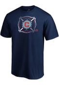 Chicago Fire Slash And Dash T Shirt - Navy Blue