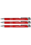 Temple Owls 3 Pack Ball Point Pen