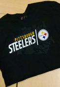 Pittsburgh Steelers Geo Drift T Shirt - Black