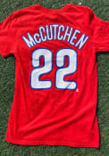 Andrew McCutchen Philadelphia Phillies Majestic Name and Number T-Shirt - Red
