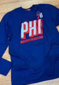 Philadelphia 76ers Tricode W Logo T Shirt - Blue