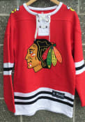 Chicago Blackhawks Lace Up Crew Fashion Sweatshirt - Red