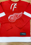 Detroit Red Wings Lace Up Crew Fashion Sweatshirt - Red