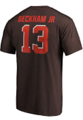 Odell Beckham Jr Cleveland Browns Name And Number T-Shirt - Brown