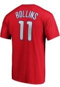 Jimmy Rollins Philadelphia Phillies Majestic Retirement T-Shirt - Red