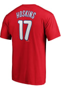 Rhys Hoskins Philadelphia Phillies Majestic Name and Number T-Shirt - Red