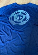 Sporting Kansas City Iconic Striated Runner T Shirt - Navy Blue