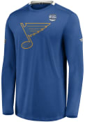 St Louis Blues LS Perf T-Shirt - Blue
