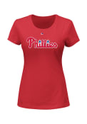 Maikel Franco Majestic Philadelphia Phillies Womens Red Name and Number Player Tee