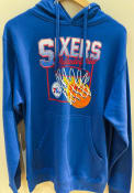 Philadelphia 76ers Cotton Alley Oop Pullover Hooded Sweatshirt - Blue