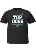 Philadelphia Eagles Youth Black Top Dog 2018 Super Bowl Champions T-Shirt