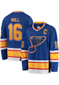 Brett Hull St Louis Blues Alternate Breakaway Hockey Jersey - Blue