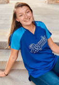 Kansas City Royals Womens Iconic League Diva Fashion Baseball - Blue