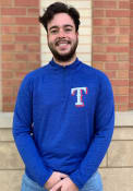Texas Rangers Iconic Striated 1/4 Zip Pullover - Blue
