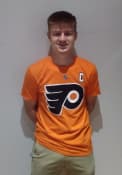 Claude Giroux Philadelphia Flyers Authentic Stack T-Shirt - Orange