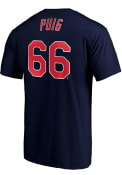 Yasiel Puig Cleveland Indians Name Number T-Shirt - Navy Blue