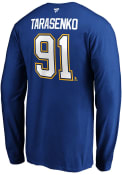 St Louis Blues Blue Authentic Stack Long Sleeve Player T Shirt