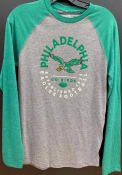 Philadelphia Eagles True Classics Varsity Raglan Fashion T Shirt - Grey
