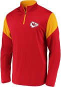 Kansas City Chiefs Poly Interlock 1/4 Zip Pullover - Red
