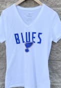 St Louis Blues Womens League Standard T-Shirt - White